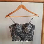نیمتنه ماهک_کراپ مجلسی مشکی
