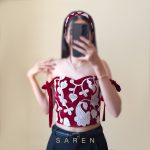 کراپ مخمل _ نیمتنه قرمز