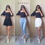 کراپ مشکی_ نیمتنه آستیندار آوان