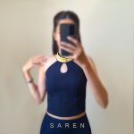 کراپ گردنی سورمه ای _ کراپ مجلسی طلوع